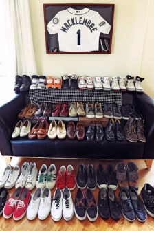 Some of Macklemore's personal shoe collection.