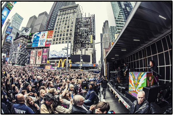 Paul McCartney at performs at the Times Square